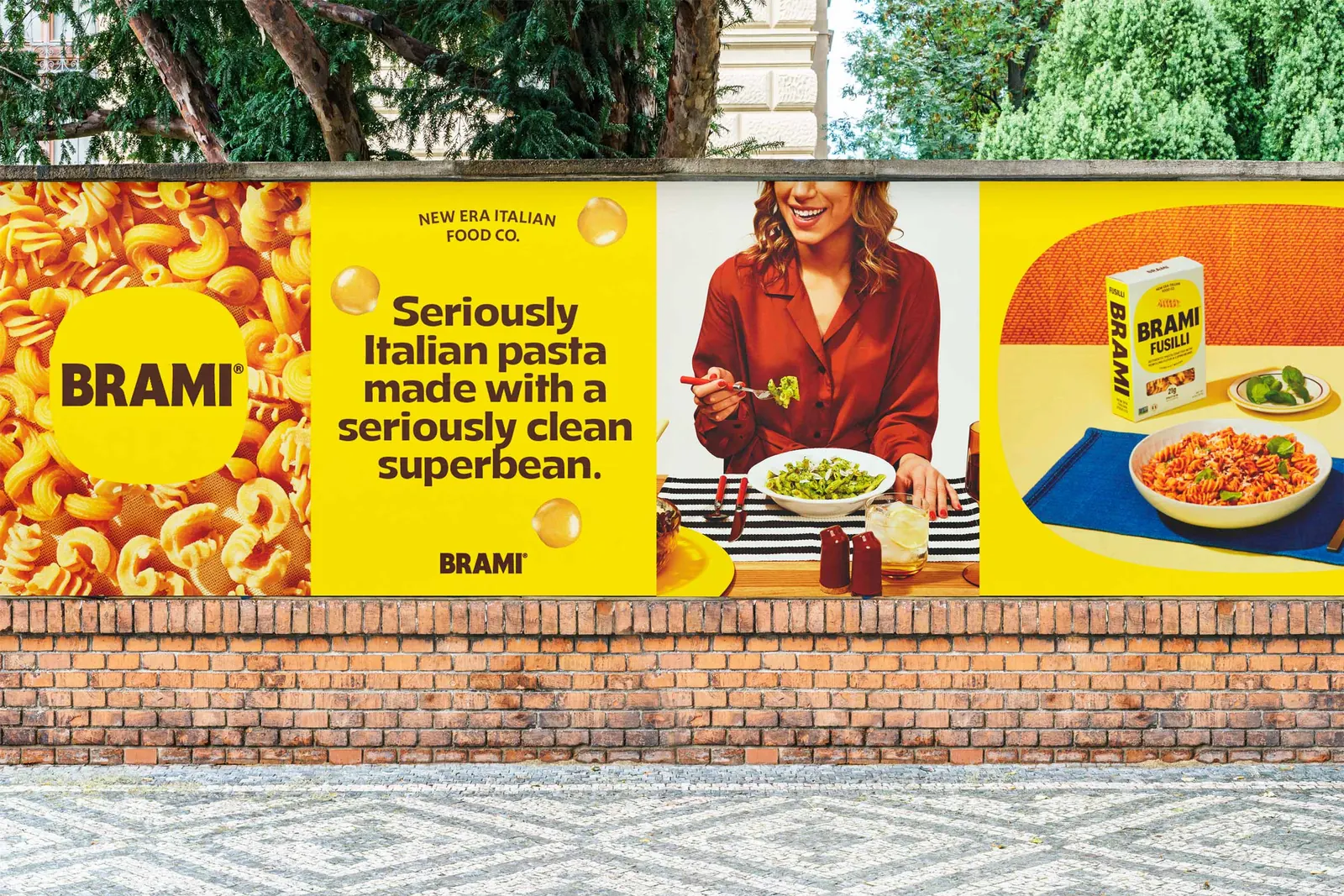 Brami billboard advertisement on a city wall